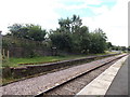 SO0964 : Disused platform at Pen-y-Bont railway station by Jaggery