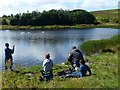 SO1811 : Fishing at Machine Pond, Brynmawr by Robin Drayton