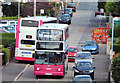 J3775 : Two buses, Sydenham, Belfast by Albert Bridge