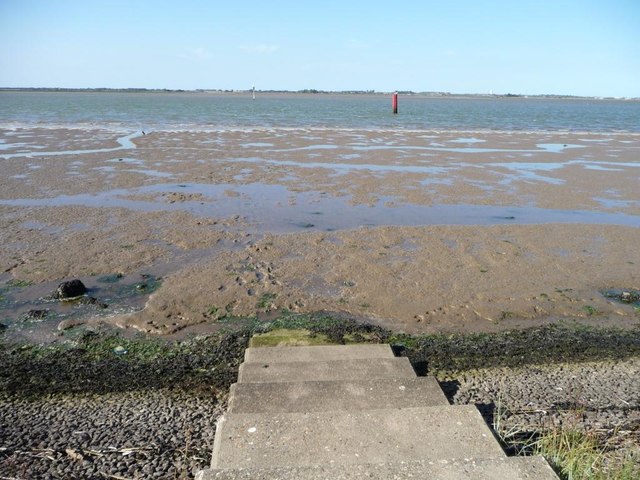 Steps down to Breydon South Flats