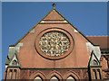 SP0687 : Birmingham School of Art, rose window, west gable by Robin Stott