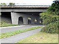 SK8934 : Harlaxton Road passing under the A1 by David Dixon