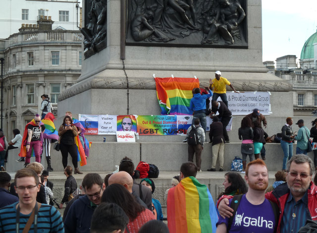 Trafalgar Square - gay rights protest