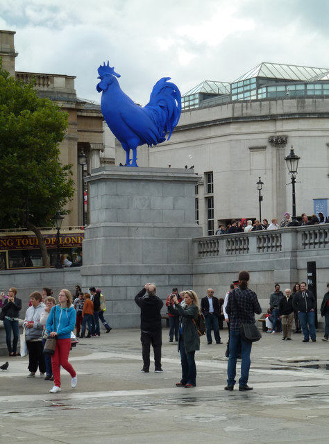 Trafalgar Square - big blue cock