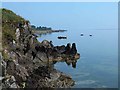 C6138 : Rocky coast at Moville by Oliver Dixon