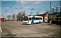 SE7408 : The Trolleybus Museum at Sandtoft - Marseille trolleybus 202 turning, near Sandtoft, Lincs by P L Chadwick