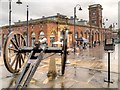 SJ9399 : The Turkish Gun and Ashton Market Hall by David Dixon