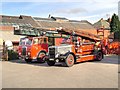 SD8912 : Old Fire Engines, Rochdale Fire Station Yard by David Dixon