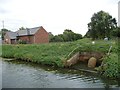 SK9571 : Pipe on the south bank of Fossdyke by Christine Johnstone