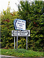 TL9740 : Roadsigns on the A1071 Hadleigh Road by Geographer