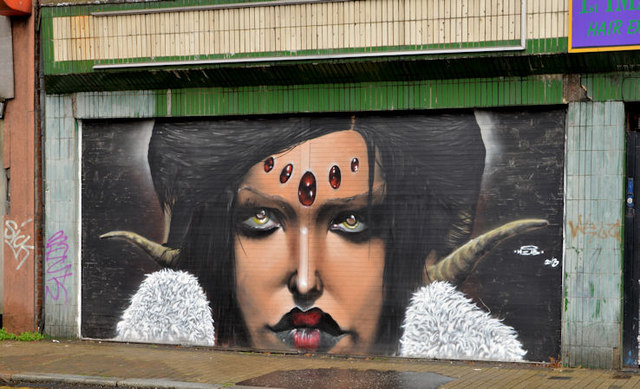 Decorated shutter, North Street, Belfast (2)