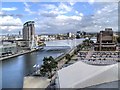 SJ8097 : Manchester Ship Canal, Salford Quays by David Dixon