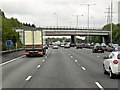 TQ0481 : Iver Lane Bridge over the M25 by David Dixon