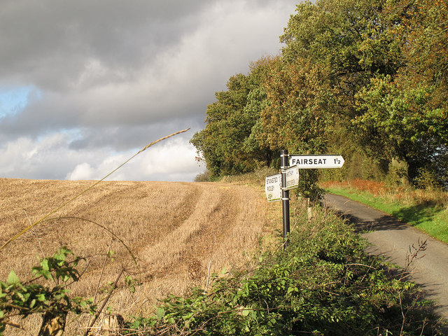 Signpost on Tumblefield Road