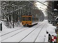 NZ2768 : Tyne and Wear Metro Train in the Snow by Andrew Tryon