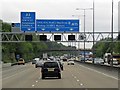 TQ0958 : Sign Gantry, Clockwise M25 by David Dixon