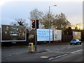 NY4255 : Advertising hoardings, Warwick Road, Carlisle by Graham Robson