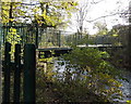 ST2787 : River footbridge between Rogerstone and Bassaleg by Jaggery