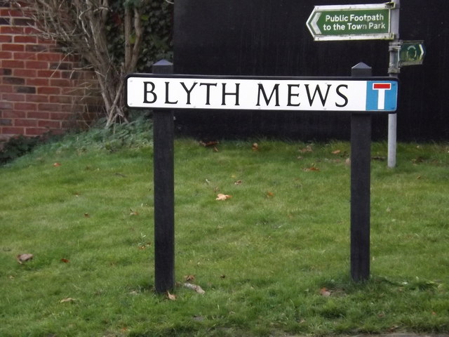 Blyth Mews sign