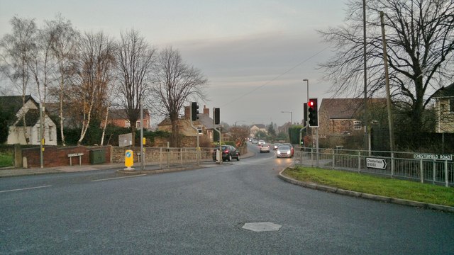 Junction of Dronfield and Chesterfield Roads at Eckington