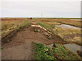 TG0444 : Cley sea wall breached by Hugh Venables