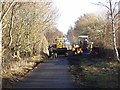 NZ2353 : Repair work on the Consett and Sunderland Railway Path by Oliver Dixon