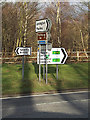 TM2241 : Roadsigns on the A1156 Felixstowe Road by Geographer