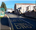 ST2391 : Bus stop and shelter on a steep hill in Risca by Jaggery