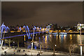 TQ3080 : Golden Jubilee Bridge and Charing Cross Station, London, SW1 by Christine Matthews