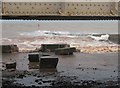 SX9676 : Dislodged masonry, Dawlish by Derek Harper