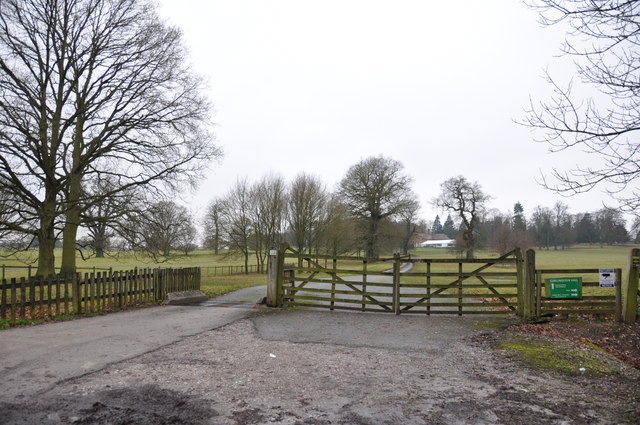 The entrance for cars to Chillington Hall