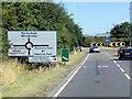 TM2445 : Northbound A12, Martlesham Heath Roundabout by David Dixon