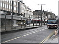 NT2573 : Bus and tram on Princes Street by M J Richardson