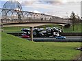 SD8004 : Footbridge Across the M60 at Whitefield by David Dixon