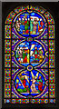 TL5480 : South Transept, Stained glass window, Ely Cathedral by Julian P Guffogg