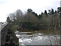 SO2913 : Railway bridge abutments Abergavenny by John Winder