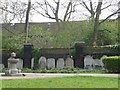 TQ3082 : Gravestones, St George's Gardens by Christine Johnstone