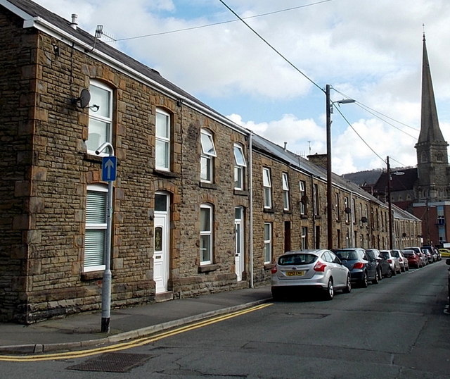 One-way section of Church Street, Pontardawe