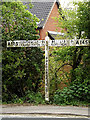 TM4384 : Roadsign on the A145 London Road by Geographer