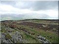 NY2235 : Looking south-east from the summit of Binsey by Christine Johnstone