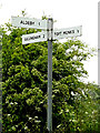 TM4394 : Roadsign on Elms Road by Geographer