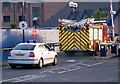 J5082 : Fire appliance and car, Bangor by Rossographer