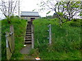 H4572 : Steps to small utility station, Omagh by Kenneth  Allen