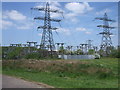 SU0089 : Electricity pylons, Minety Substation by Vieve Forward