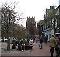 SJ6552 : Church and town square - Nantwich, Cheshire by Martin Richard Phelan