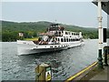 SD3787 : MV Teal Arriving at Lakeside Pier by David Dixon