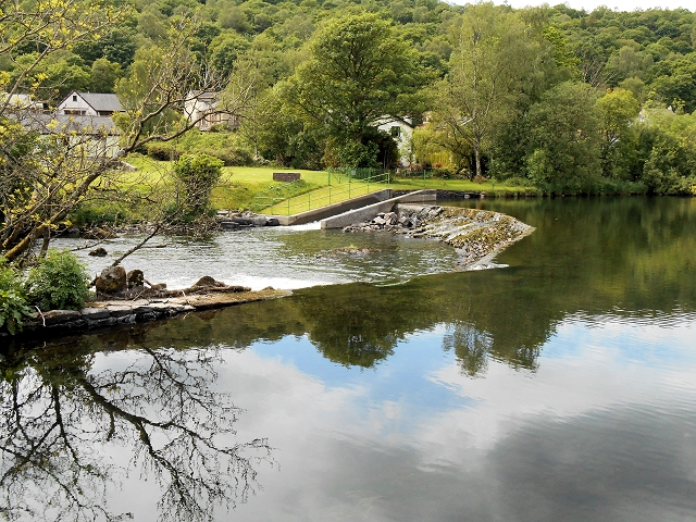 Weir on the River Leven at Backbarrow