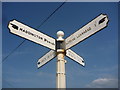 NT5672 : East Lothian County Council Fingerpost : Moreham Crossroads by Richard West