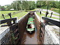 SO1419 : Open lock gates on the canal at Llangynidr by Jaggery