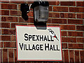 TM3780 : Spexhall Village Hall sign by Geographer